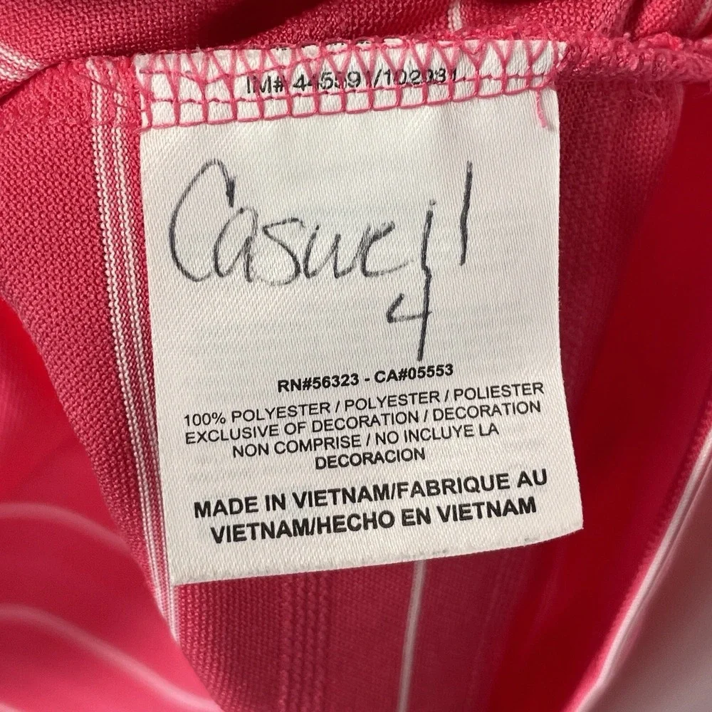 Nike Golf Polo Large Dri Fit Performance‎ Pink Striped Wicking Short Sleeve Mens - Picture 5 of 6